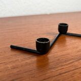 Mid-century Danish minimalist metal candlestick from the 1960s.