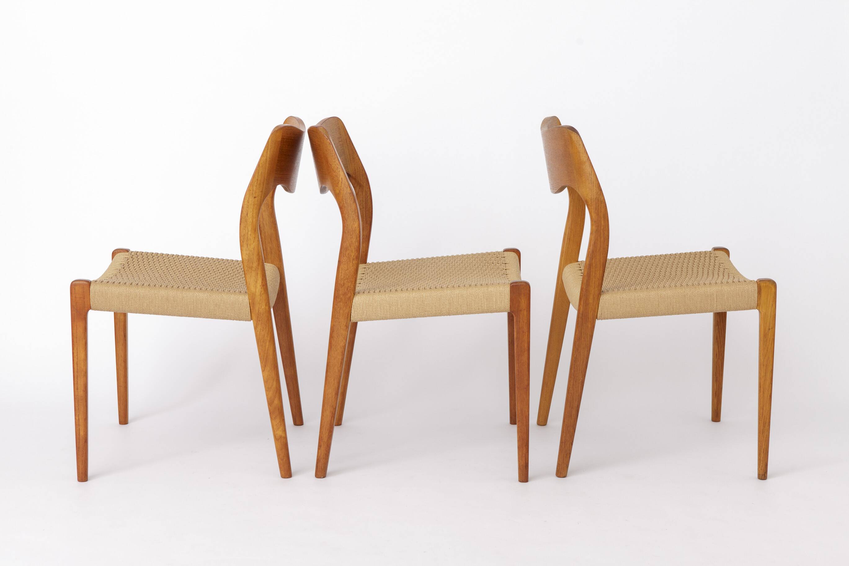 Set of 6 Niels Otto Møller Model 71 Dining Chairs, 1960s, Danish Vintage
