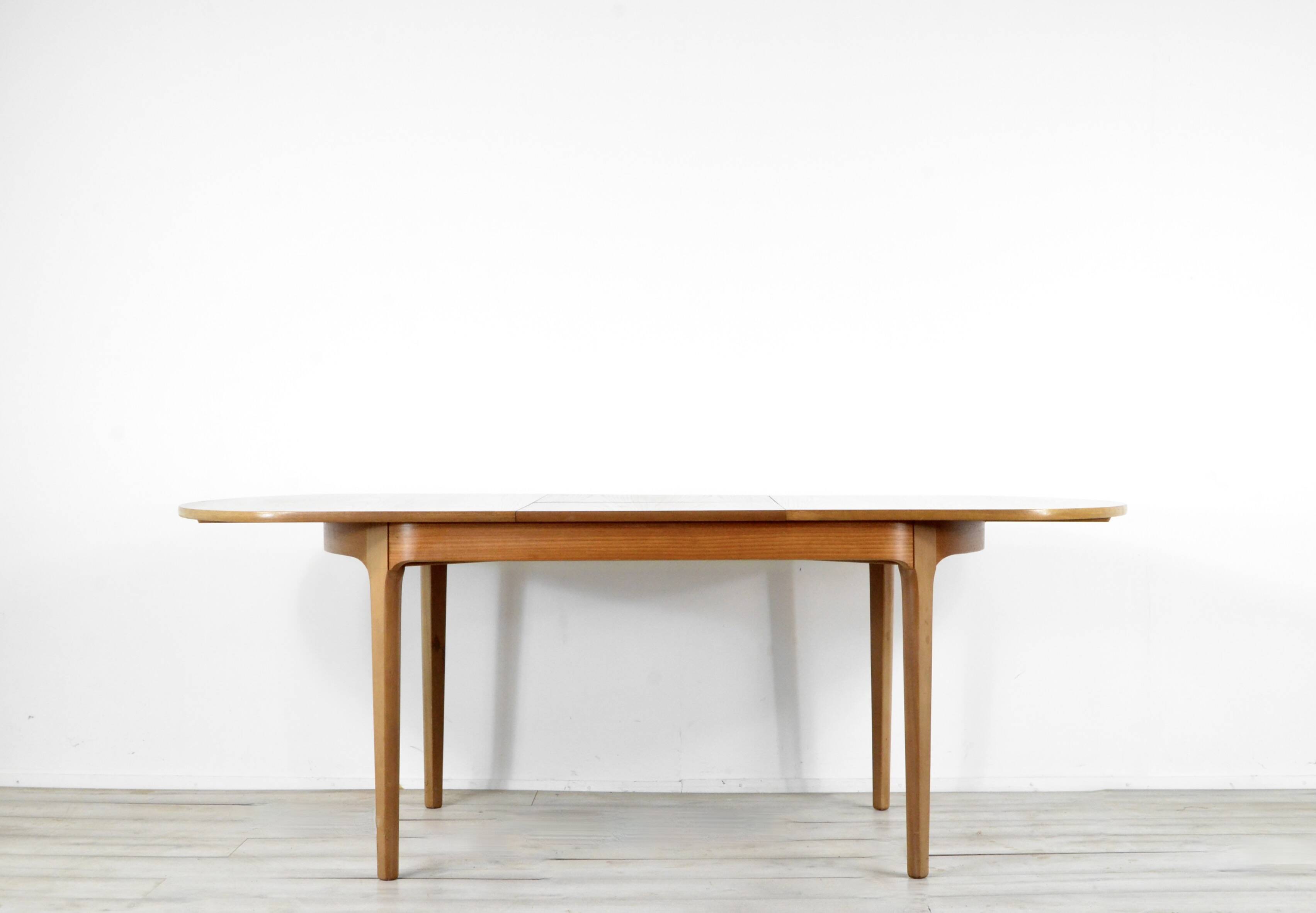 Midcentury Oblong Teak Extending Table. Vintage Modern / Danish / Retro Style .