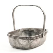Art Deco nut basket, silver-plated metal, Norblin, Poland, 1930s