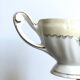 Vintage sauce boat L'Amandinoise model Paola white cream flowers