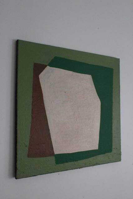 Abstrait carré "earthen harmony" signé Bodasca