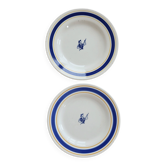 Vintage Gien Gondolo Biscuit dessert plate set