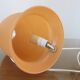 Mushroom lamp in pale orange opaline from the 70s