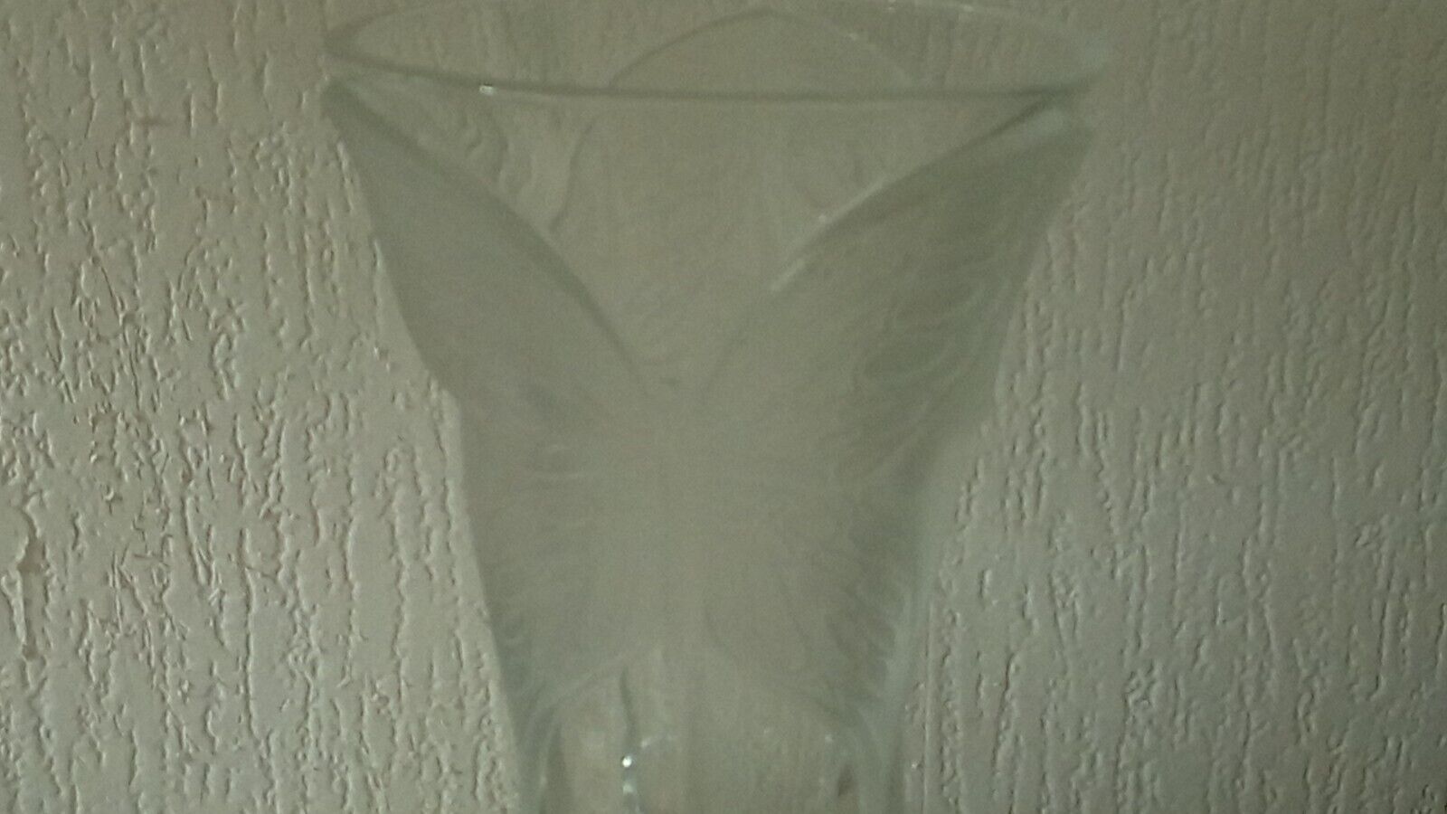 Crystal vase with butterfly decor