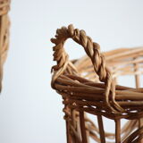 Set of 2 rattan baskets