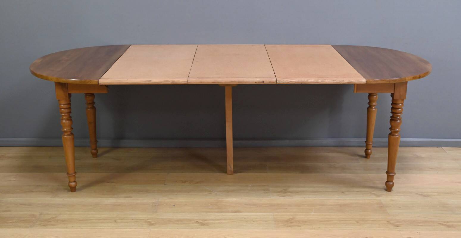 Cherrywood Extending Table, Louis-Philippe Style – 1900