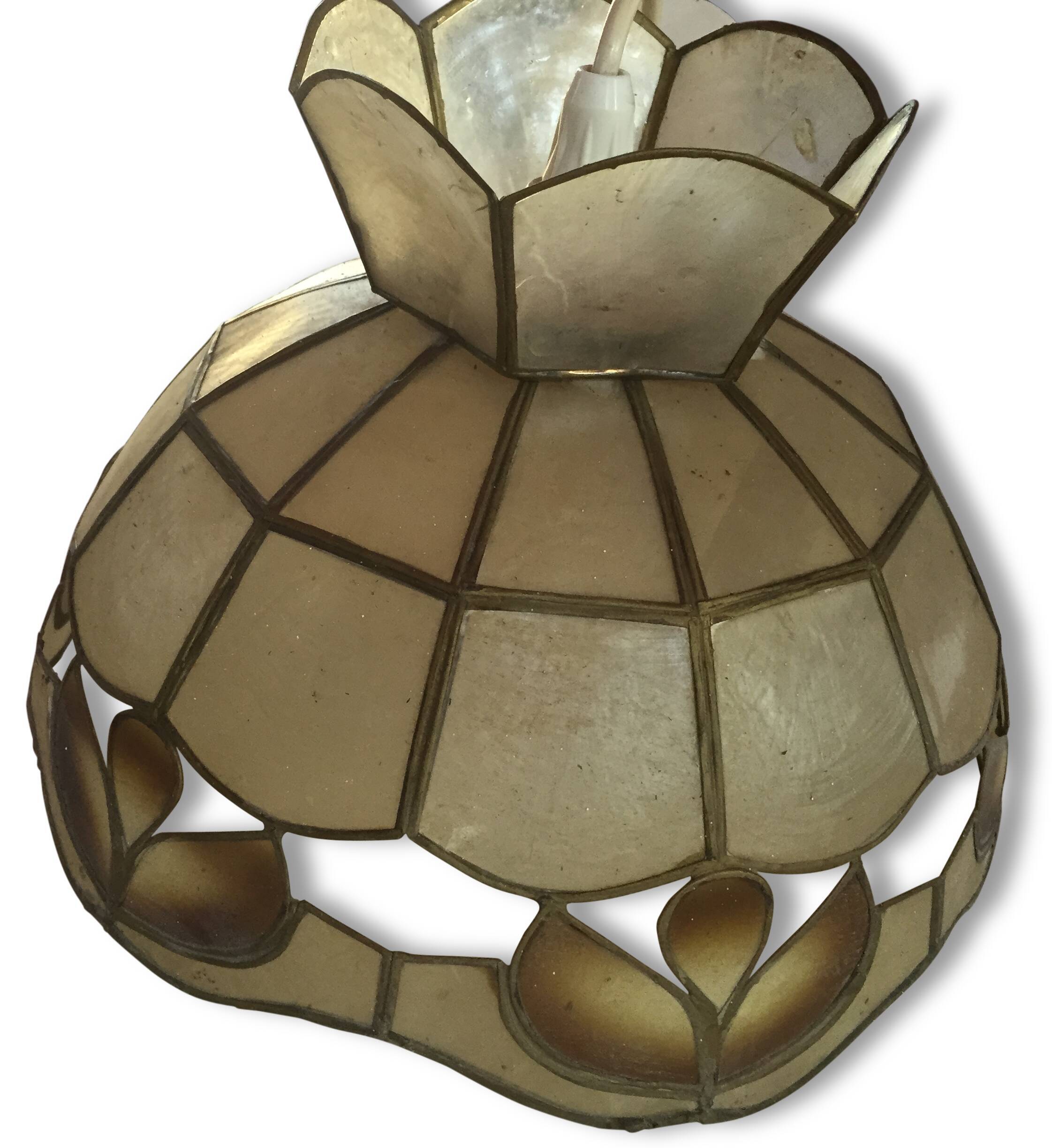 Luminaire suspension vintage Pearl