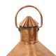 Large Vintage Ship's Lamp Red Copper Fresnel Lens 49cm
