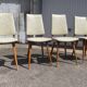 Lot de 4 chaises 1950 revêtement skaï