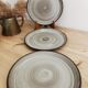 8 flat plates in vintage ceramic