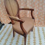 Fauteuil Louis XVI bois cannage