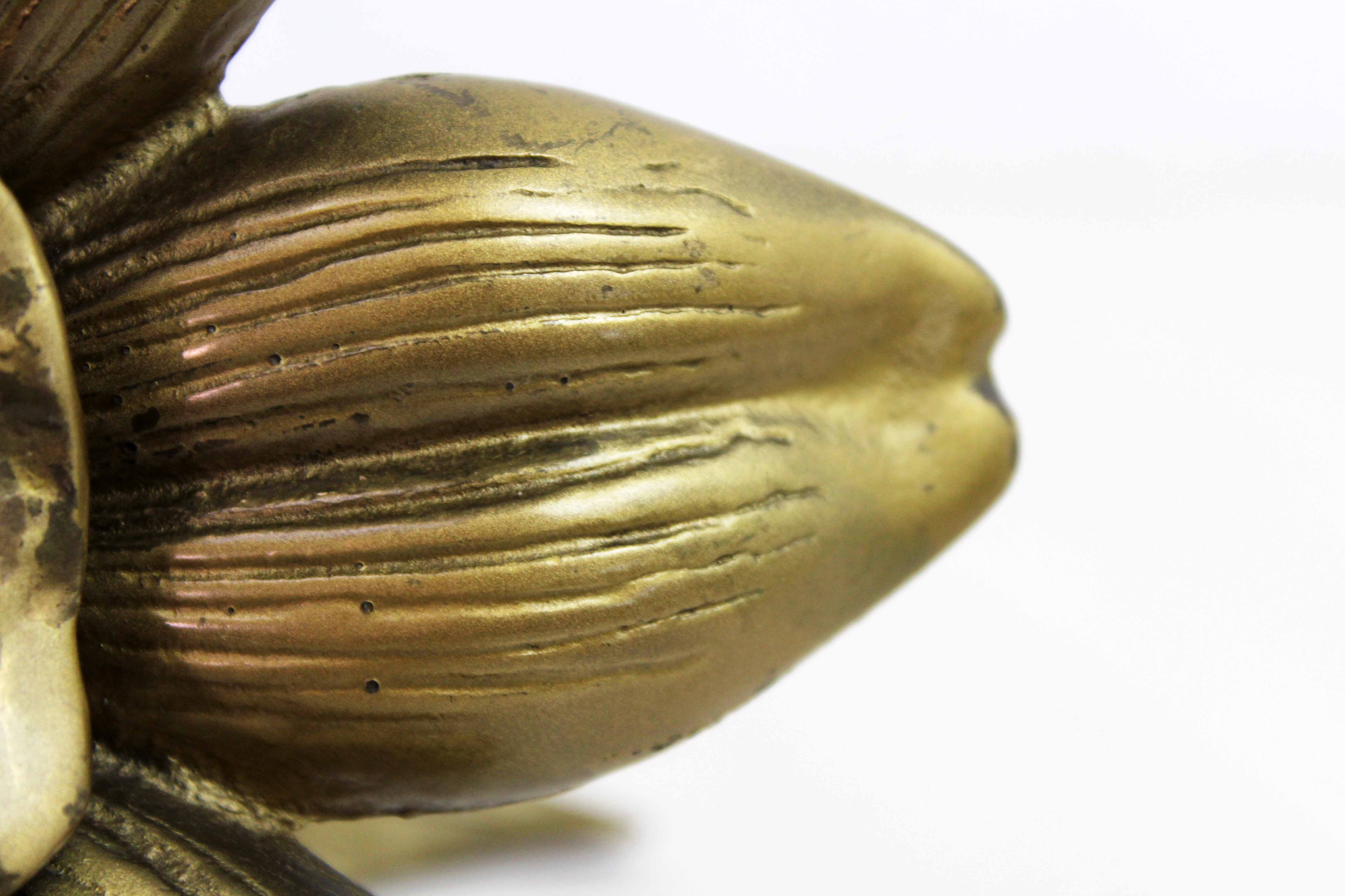 Brass flower candle holder