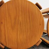 Set beech bar stools by Bruno Rey for Kusch + Co 1970's