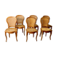Suite of 6 chairs cannées en merisier Louis Philippe