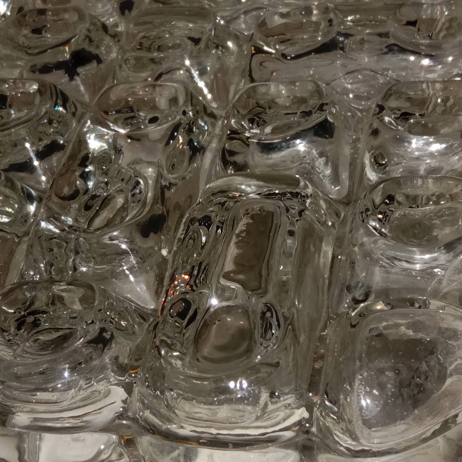 Erco Glass Wall or Ceiling Light 20 cm Vintage 60s/70s
