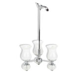 Lustre 3 tulipes en verre opaline blanches