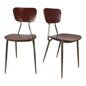 Paire de chaises formica des années 1950/60