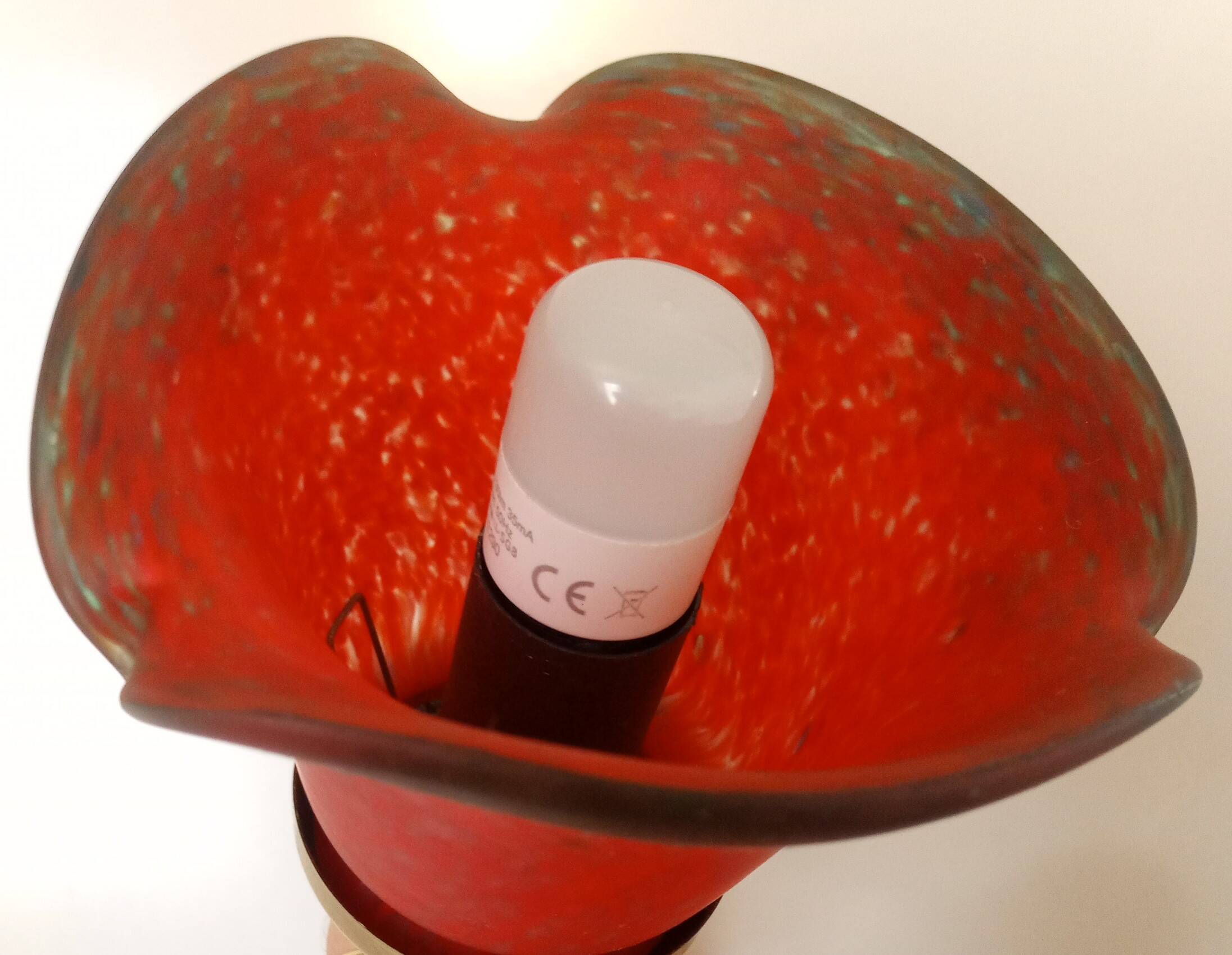 Glass paste tulip wall lamp