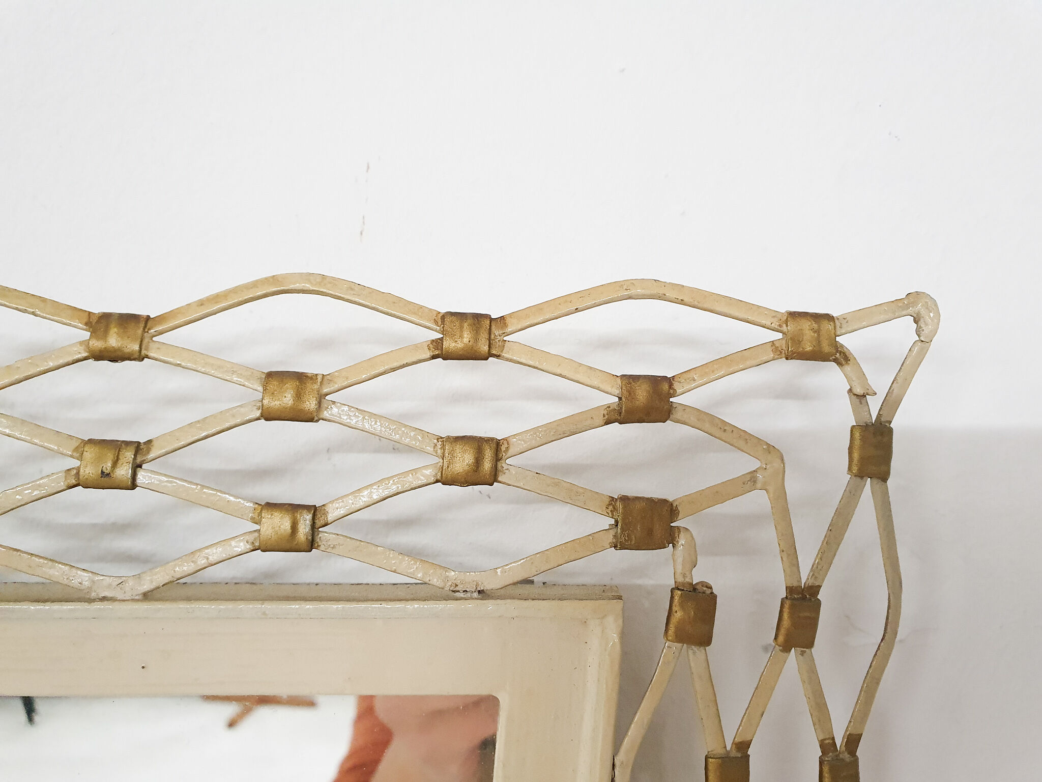 Vintage metal mirror, France 1950's