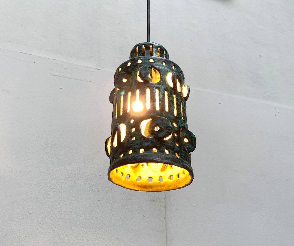 Mid-century ceramic pendant lamp, 1960s