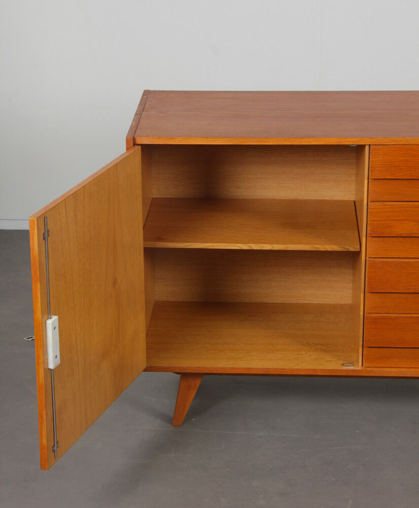 Vintage oak chest of drawers by Jiri Jiroutek, model U-458, 1960