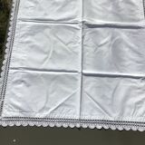 Pair of pillowcases edge hooked hand fine cotton