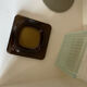 Empty glass pocket Saint Gobain vintage 70s smoked glass