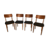 Set of 4 vintage chairs 1960's bistro-Scandinavian type