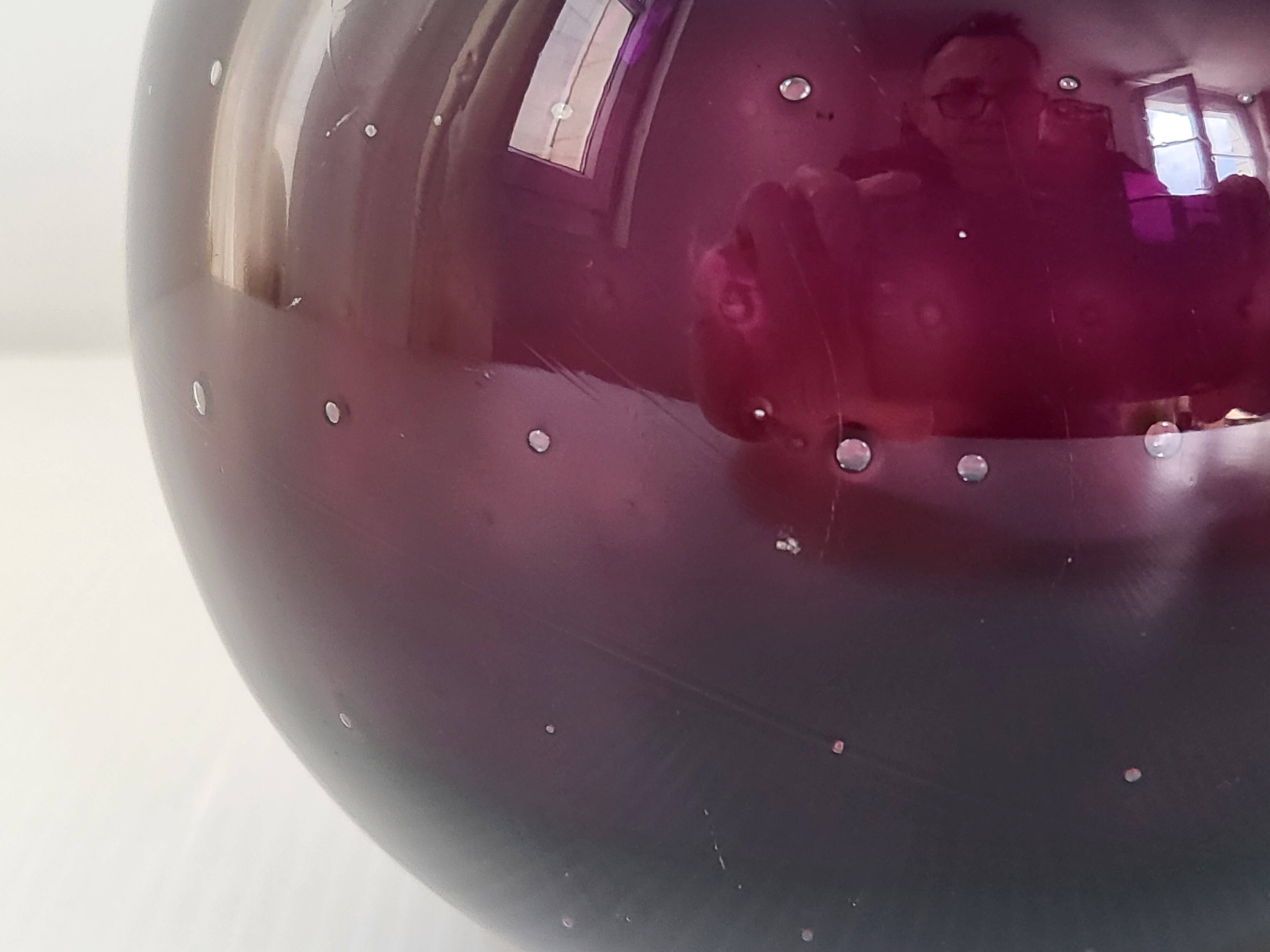 Vintage Murano glass ball vase 1960