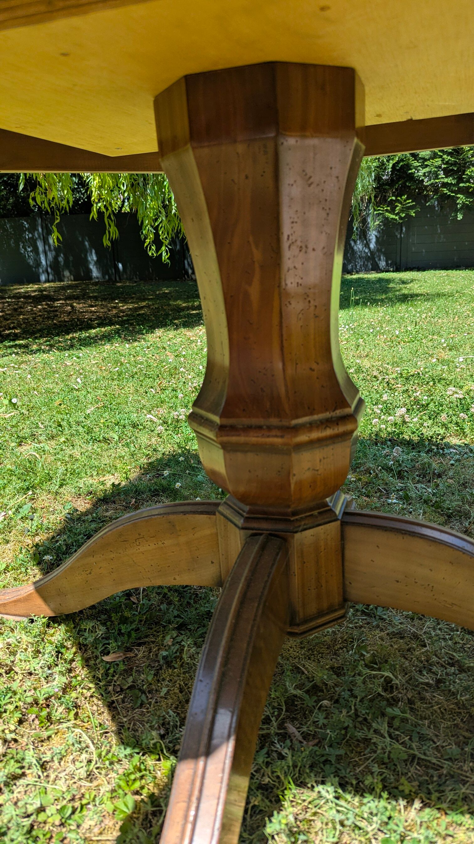 Table de salle à manger octogonale extensible en bois