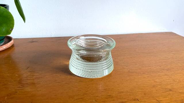 Vintage glass paperweight tray