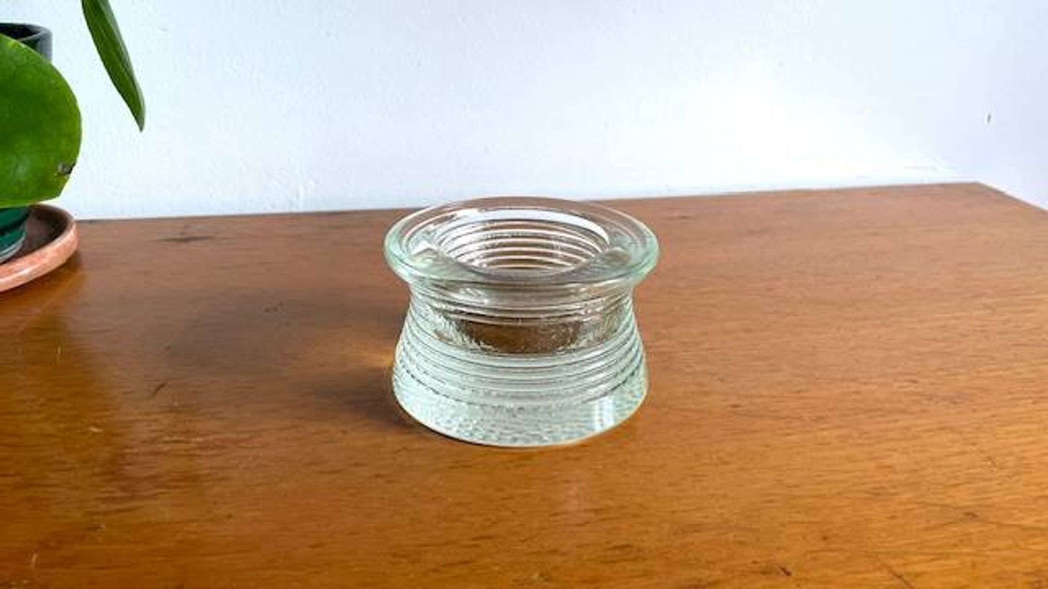 Vintage glass paperweight tray
