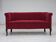 1950s, Danish 2-seater sofa, cherry-red furniture velour.