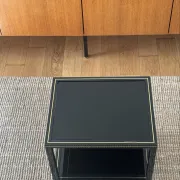 Side table Pierre Vandel Paris 1970s-80s • Hollywood Regency style