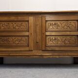 Brutalist oak sideboard by Joseph Savina circa 1950