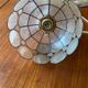 Suspension vintage en nacre et laiton