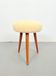 Tabouret en peau de mouton suédois vintage à trois pieds, 1970