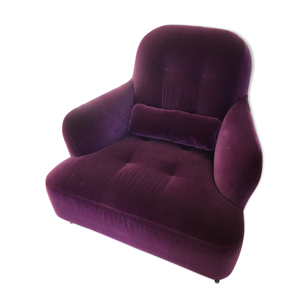 Eric Jourdan's CINNA HARRY Velvet Aubergine Chair | Selency