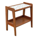 Side table in wood and ceramic, France 1950