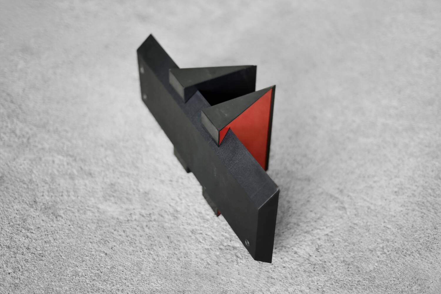 Red plastic bookends Vintage Mid-Century Italian Modern Space Age