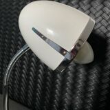 Mathias chrome and white vintage bedside desk lamp