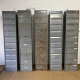 Set of 5 metal cabinet with industrial valves