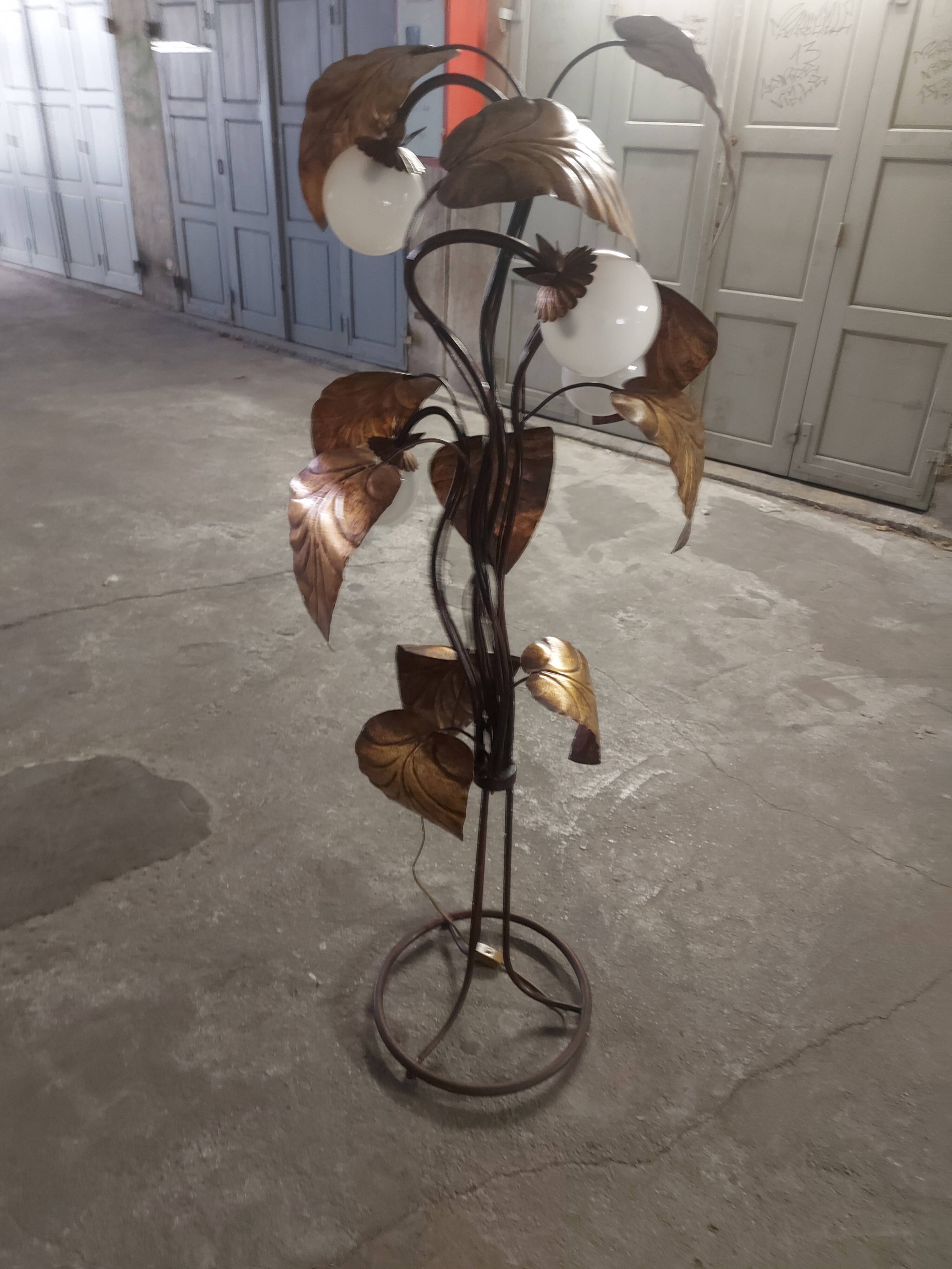 Floor lamp rhubarb leaf 70s