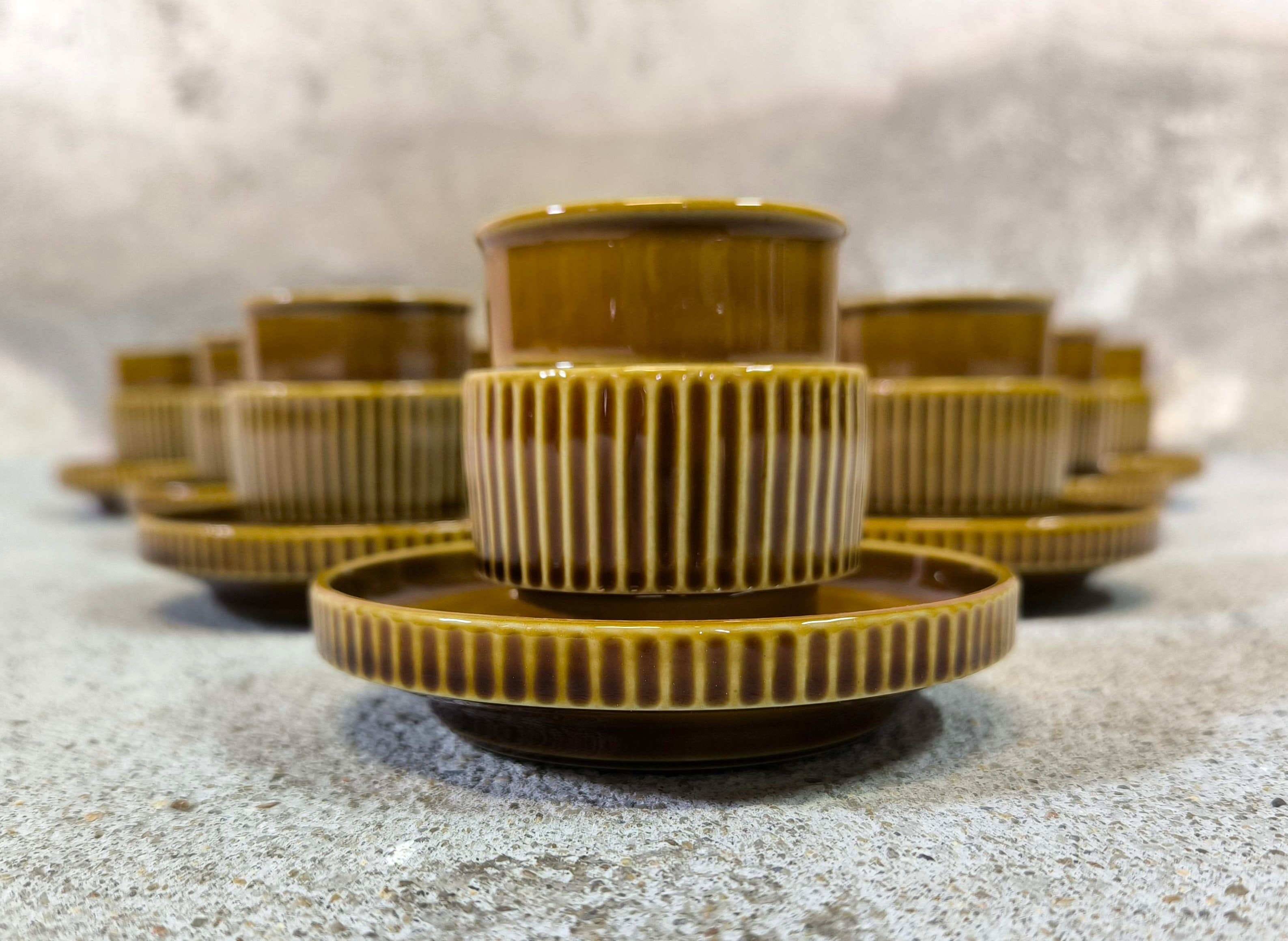 Set of ten vintage Tognana cups, Italy.