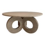 travertine coffee table
