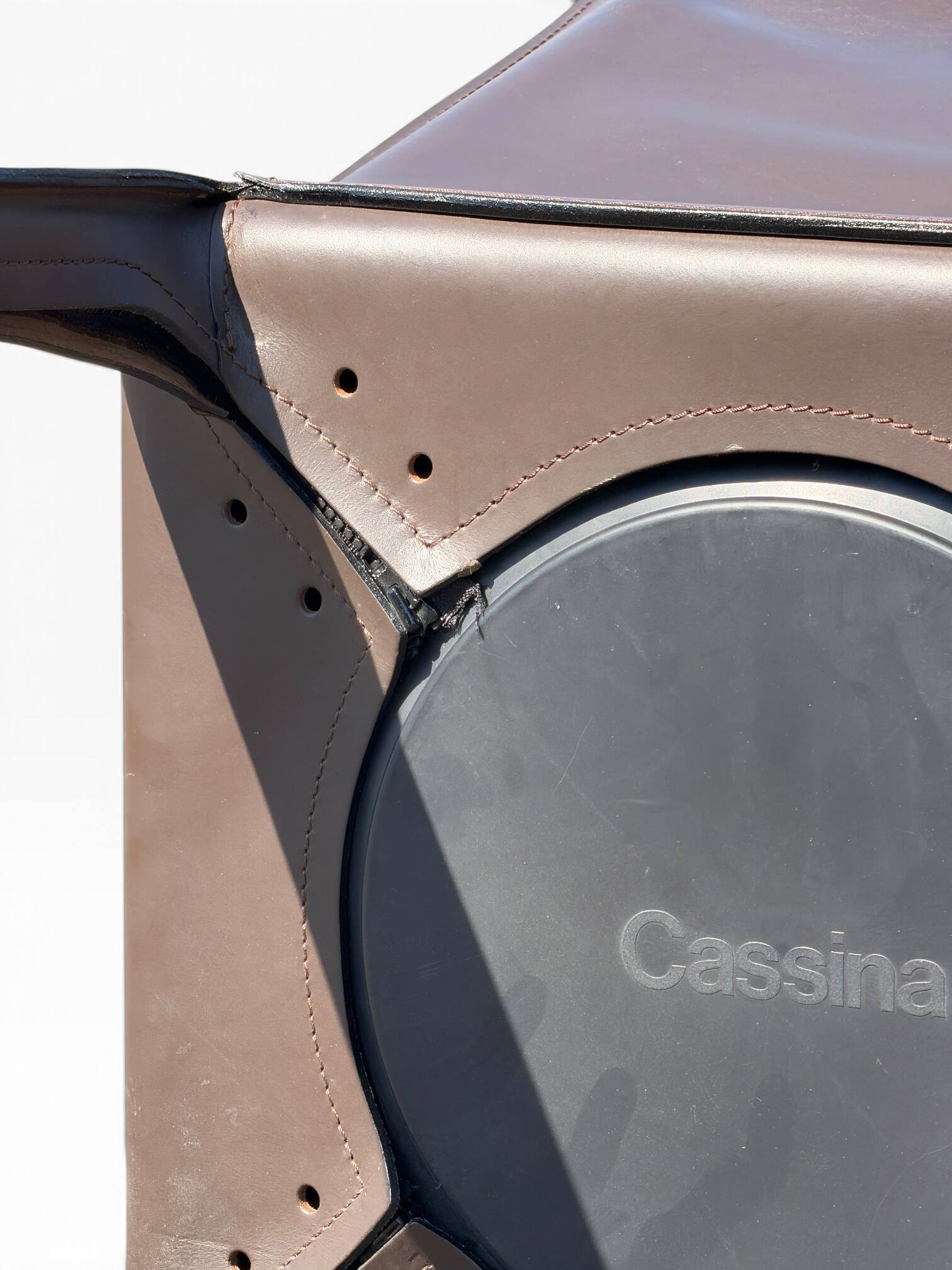 CAB 412 chair by Mario Bellini, Cassina, vintage brown saddle leather.