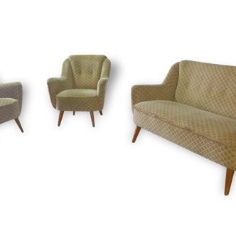 Set couch sofa + 2 chairs 50s 60s vintage