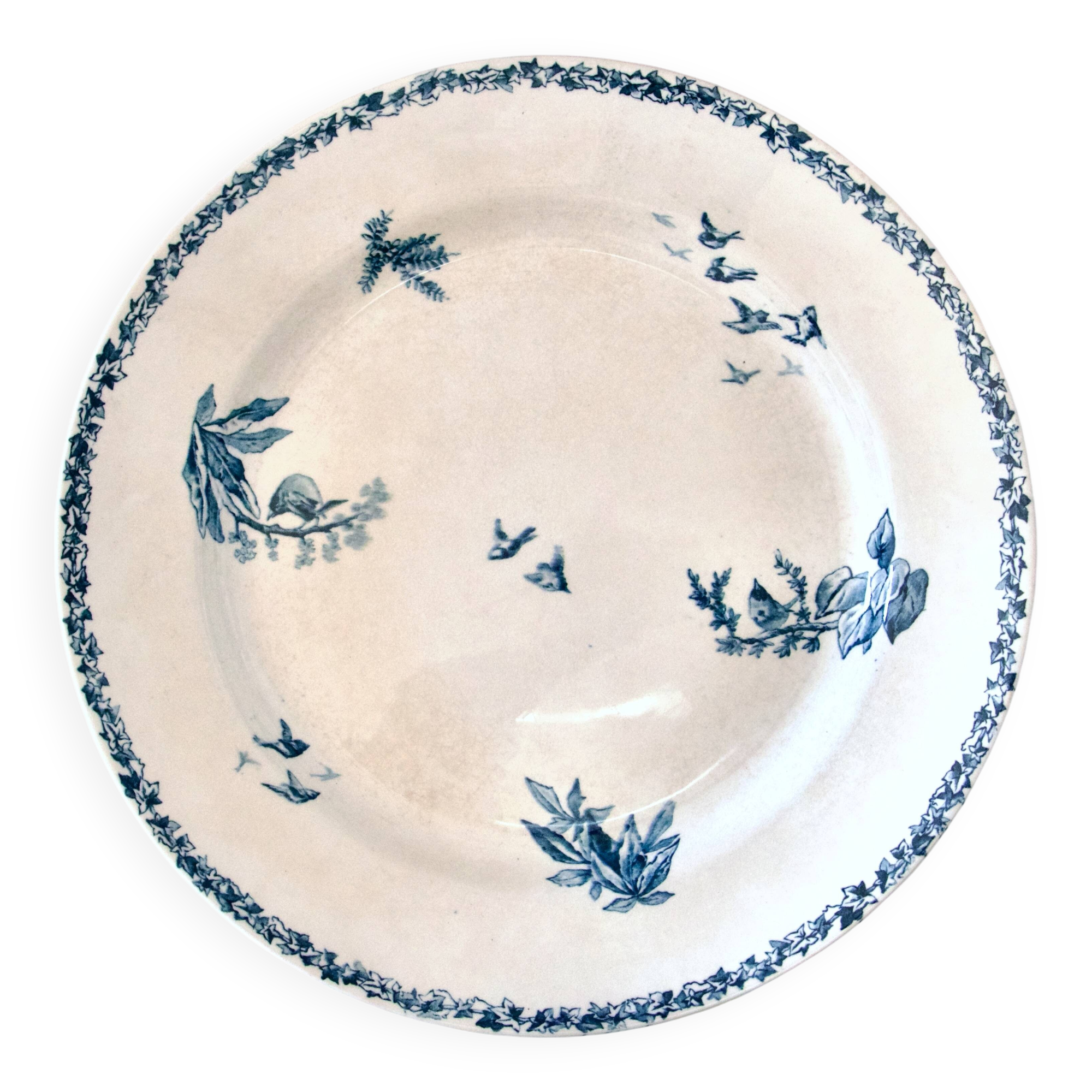 Large 19th century iron earth bird dish Choisy-le-Roi HB & C