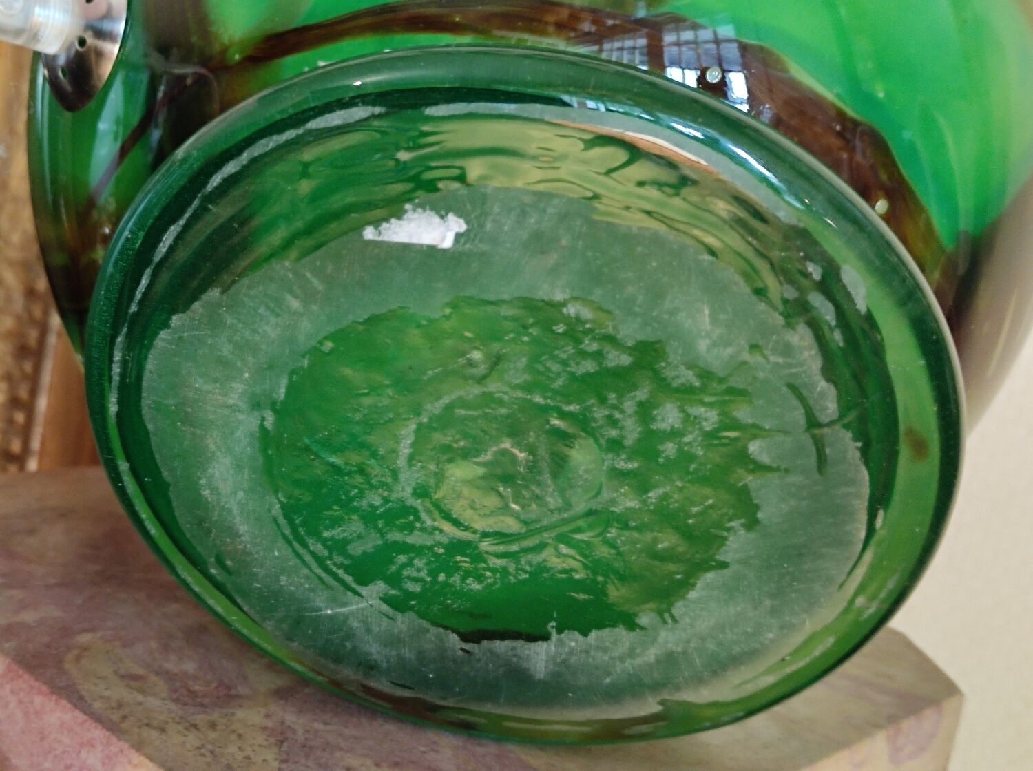 Lamp ball glass Murano/Italy/signed F. Silviy